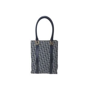 Christian Dior Handbag Bag Speedy Trotter Pattern Navy Blue